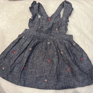 Janie and Jack dress cotton and linen 🌸 flower pattern